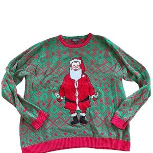 Ugly Christmas Sweater Beer Santa